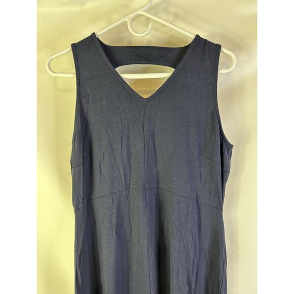 New Talbots Open Back Jersey Knit Sun Dress Flowy Coastal - Picture 3 of 9